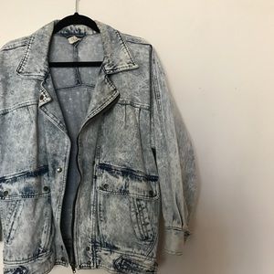 Vintage Oversized Acid Wash Denim Jacket